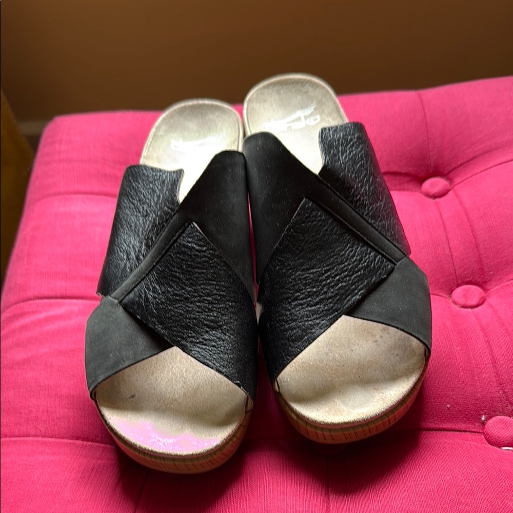 Dansko Black Mules Comfortable Clogs
